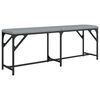 vidaXL Dining Bench Light grey Steel and fabric Medium Durable