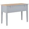 vidaXL Writing Desk Gray MDF 43.1 in length, 17.7 in width, 30.5 in height