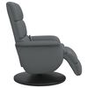 vidaXL Massage Recliner Chair with Footrest Grey Faux Leather