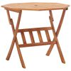 vidaXL Garden Table Natural Wood Solid Acacia Wood Medium Foldable