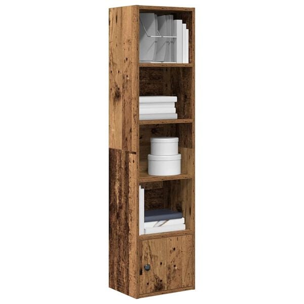 vidaXL Bookcase Old wood Engineered wood Medium Bookcase Rectangular