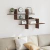 vidaXL Wall Shelf Brown Oak Engineered Wood Large Wall Shelf