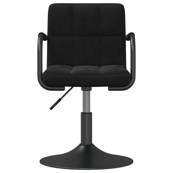 vidaXL Swivel Dining Chair Set of 2 Black