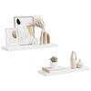 vidaXL Wall Shelf Set of 2 White Honeycomb MDF, Metal