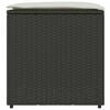vidaXL Cushion Box Black 19.7" x 19.7" x 19.7" poly rattan