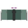 vidaXL Retractable Side Awning Dark Green Polyester with PU coating, Steel
