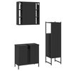 vidaXL Bathroom Cabinet Set Black