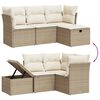 vidaXL Garden Sofa Set Beige, Cream White