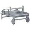 vidaXL Sunlounger Grey Solid Acacia Wood Extra Long