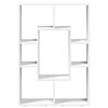 vidaXL Bookcase White Engineered wood Medium Bookcase Rectangular