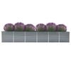 vidaXL Raised Bed Grey Galvanized steel 189.0 x 31.5 x 30.3 in Durable