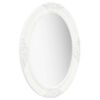 vidaXL Wall Mirror White Wood, glass, engineered wood 19.7 x 27.6 in
