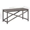 vidaXL Bench Grey PE (polyethylene) rattan, Powder-coated steel 31.5 in