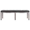 vidaXL Bench Dark Grey Linen, Solid Wood Large Classic/Traditional
