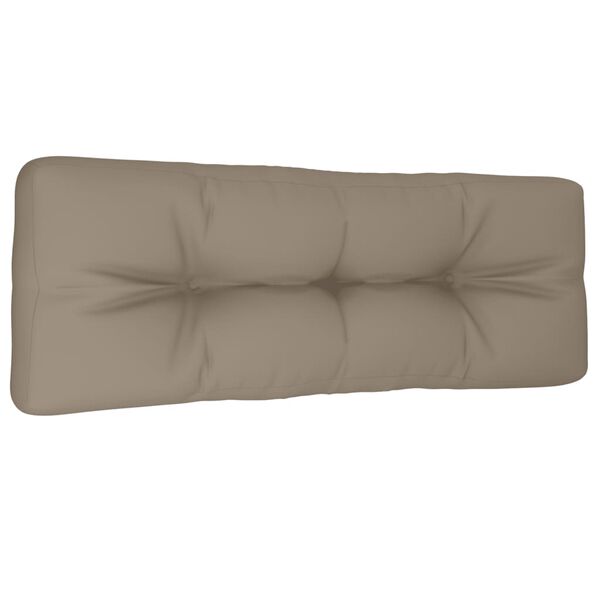 vidaXL Pallet Cushion Taupe 100% polyester 47.2 x 15.7 x 4.7 in