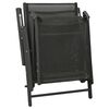 vidaXL Garden Lounge Set Black Aluminum, Textilene Standard Foldable