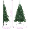 vidaXL Artificial Half Christmas Tree Green PVC, Steel 59.1 in height