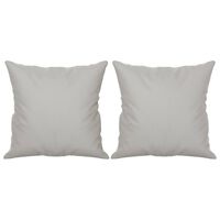 vidaXL Throw Pillows 2 pcs Light Gray 15.7"x15.7" Microfiber Fabric