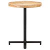 vidaXL Bistro Table Natural Mango Wood, Black Rough Mango Wood, Iron Small