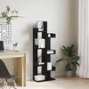 vidaXL Bookcase Black Oak 18.90 x 10.04 x 55.12 in Engineered Wood