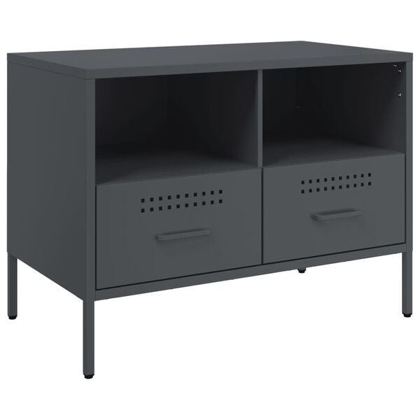 vidaXL TV Cabinet Anthracite Cold-rolled steel Medium TV Cabinet