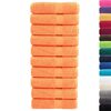 vidaXL Shower Towel Set of 10 Orange 100% Cotton 27.6 x 55.1 in