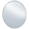 vidaXL Bathroom Mirror Silver Glass, aluminum 23.6 in Round Modern