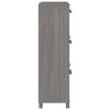 vidaXL Shoe Cabinet Light Grey Solid Pine Wood, MDF, Plastic Medium