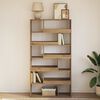 vidaXL Bookcase Artisian Oak 39.4x13.0x73.8" Engineered Wood
