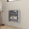 vidaXL Wall Shoe Cabinet Concrete Gray 23.6"x7.1"x23.6" Engineered Wood
