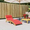 vidaXL Sun Lounger Cushion Red Oxford fabric (100% polyester), foam fibre