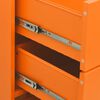 vidaXL Chest of Drawer Orange Steel Medium Chest of Drawers