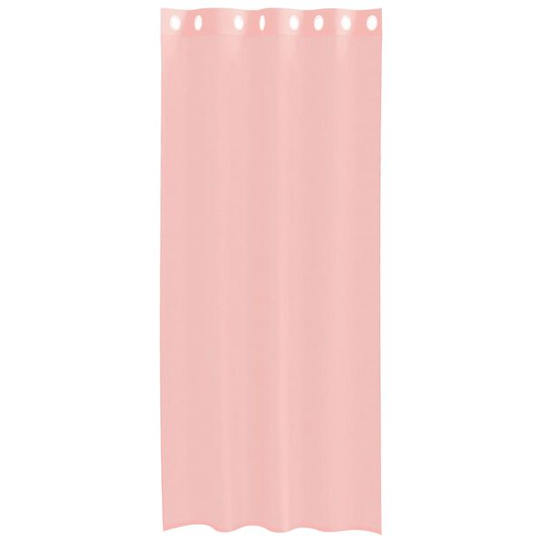 vidaXL Voile Curtains with Grommets 2 pcs Pink 55.1x88.6"