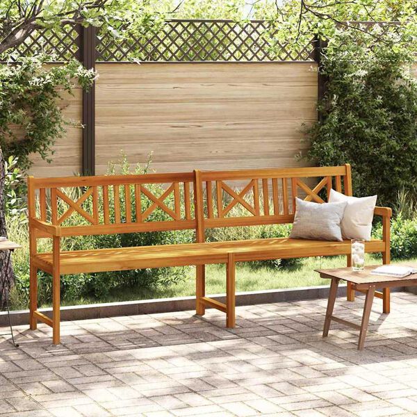 vidaXL Garden Bench Brown 220 x 56 x 90cm Solid Acacia wood