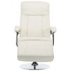 vidaXL TV Armchair Cream Faux leather, Chromed metal Standard