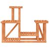 vidaXL Flower Stand Wooden Brown Solid Fir Wood 35.4 x 9.8 x 28.9 in