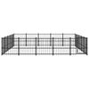 vidaXL Dog Kennel Black Powder-coated steel 253.0 sq ft Durable