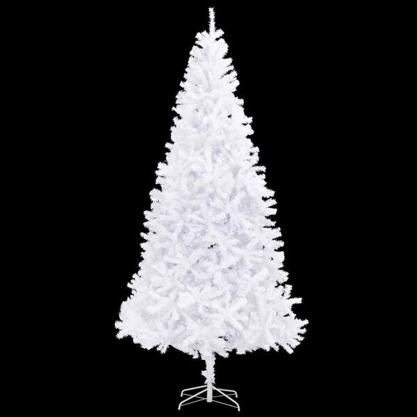 vidaXL Christmas Tree White PVC tree, steel stand Extra Large