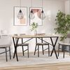 vidaXL Dining Table Leg Black Powder-coated steel Medium