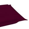 vidaXL Sunlounger Wine red cushion, Natural wood