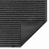 vidaXL Doormat Black and Grey 15.7"x 23.6" Polypropylene and PVC
