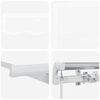 vidaXL Retractable Awning White 137.8" x 78.7" Polyester and Aluminium