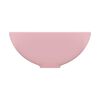 vidaXL Luxury Bathroom Basin Round Matt Pink 12.8x5.5" Ceramic