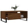 vidaXL Coffee Table Brown Oak Engineered Wood, Metal 35.4 x 19.7 x 14.4 in