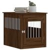 vidaXL Dog Crate Furniture Brown Oak Engineered Wood, Steel Locks