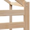 vidaXL Kid's Bed Roof Natural Wood Solid pine wood 74 in x 32 in x 44.5 in