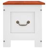 vidaXL Storage Chest Brown and White Solid Acacia wood, Engineered wood