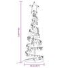 vidaXL LED Christmas Tree Black, Warm White Metal, Plastic 59.1 in tall