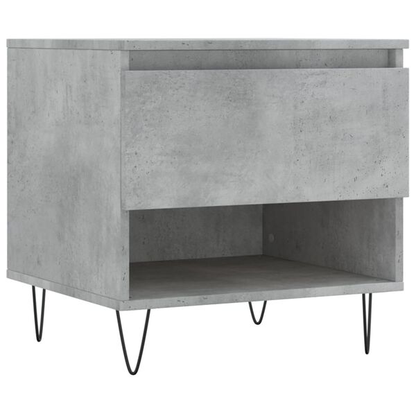 vidaXL Coffee Table Concrete Gray Engineered Wood, Metal