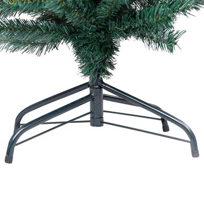 vidaXL Slim Artificial Pre-lit Christmas Tree with Ball Set Green 47.2"